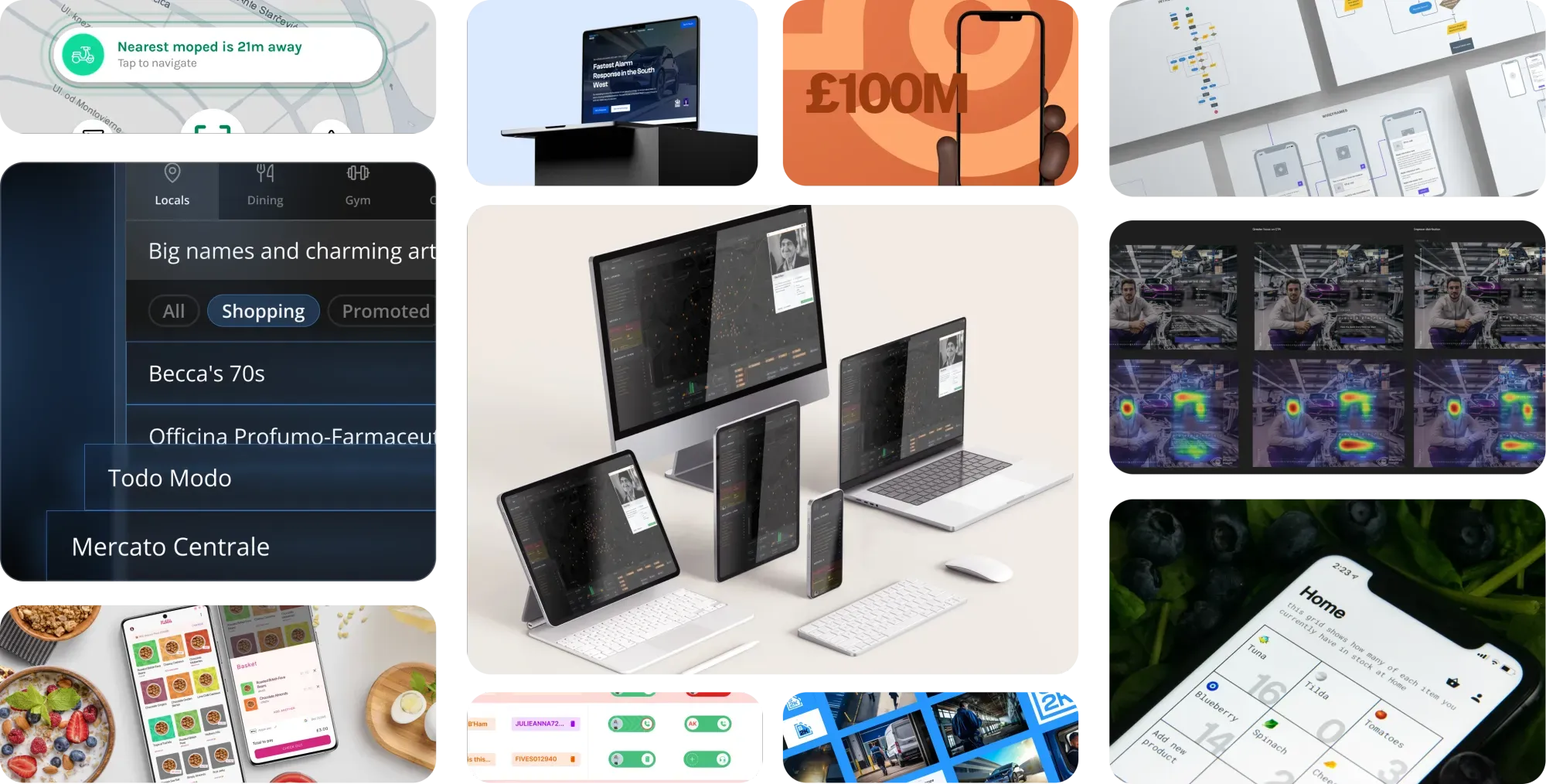A Bright Artistry software interface shown across desktop, laptop, tablet and phone.